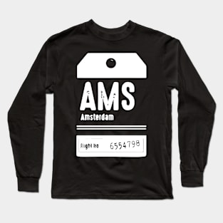 Amsterdam Luggage Tag Long Sleeve T-Shirt